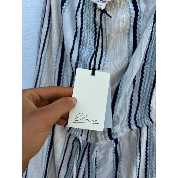 NWT Elan‎ Strapless Jumpsuit, Striped, Boho, Size Small - Picture 7 of 8
